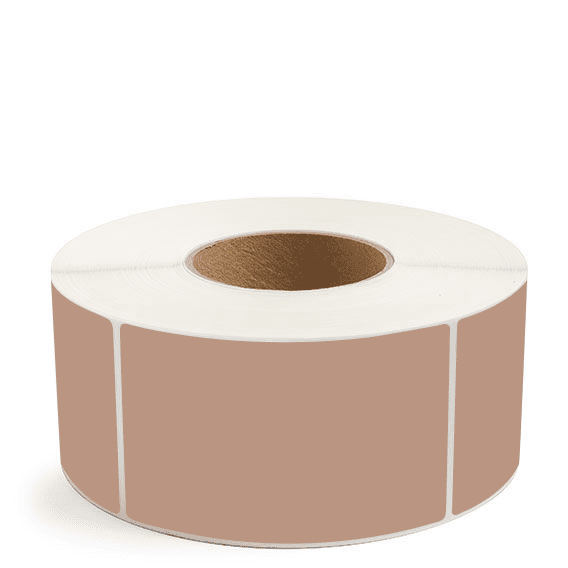 3" x 5" Brown - Direct Thermal Labels - 3" Core - Removable Adhesive