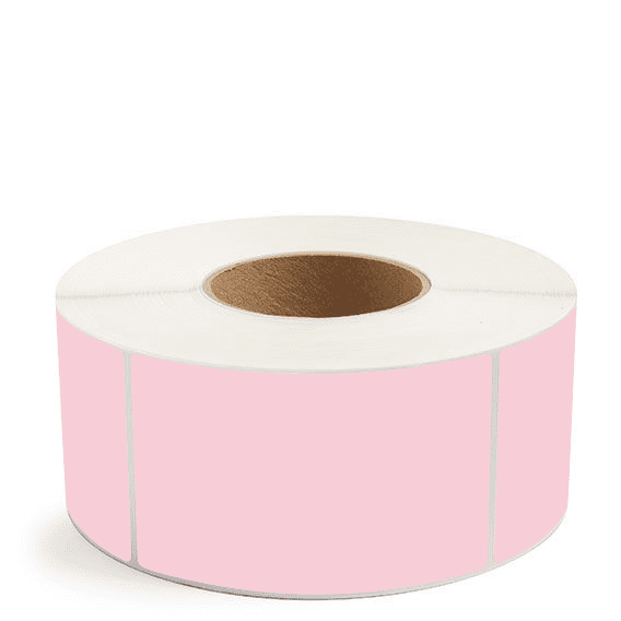 3" x 5" Pink - Thermal Transfer Labels - 3" Core - Removable Adhesive