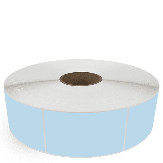 3" x 5" Blue - Direct Thermal Labels - 3" Core / 12" Outer Diameter (No Perf) - Removable Adhesive