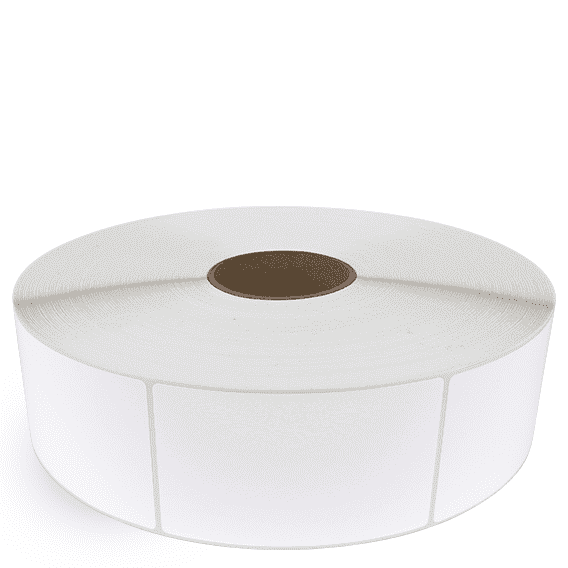 3" x 5" White - Thermal Transfer Labels - 3" Core / 12" Outer Diameter (No Perf) - Freezer Grade Adhesive