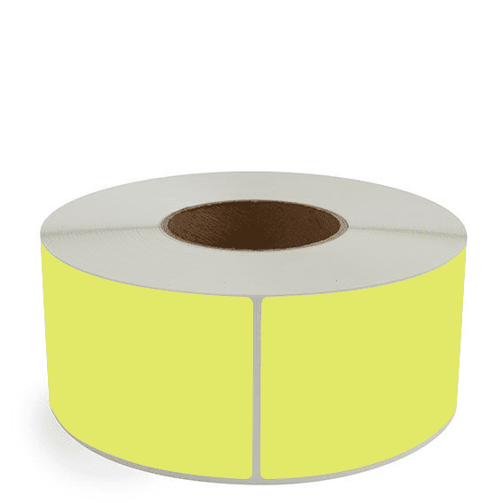 3" x 6" Chartreuse - Thermal Transfer Labels - 3" Core - Removable Adhesive