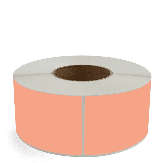 3" x 6" Fluorescent Orange - Direct Thermal Labels - 3" Core - Freezer Grade Adhesive