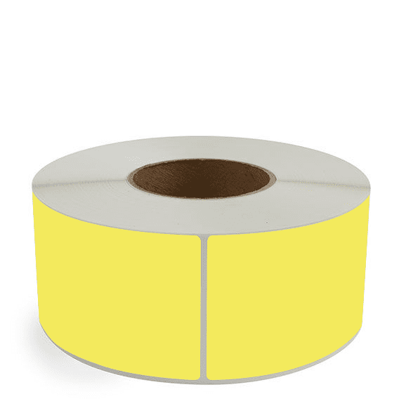 3" x 6" Yellow - Thermal Transfer Labels - 3" Core - Removable Adhesive