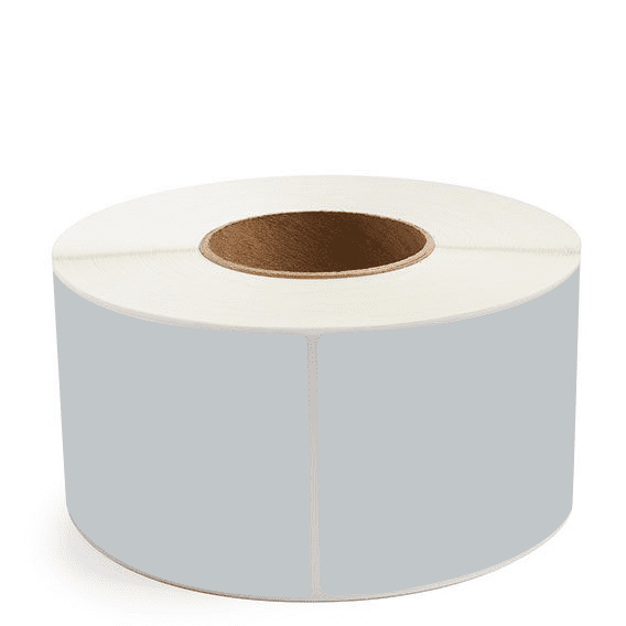 3.5" x 8" Gray - Direct Thermal Labels - 3" Core - Acrylic