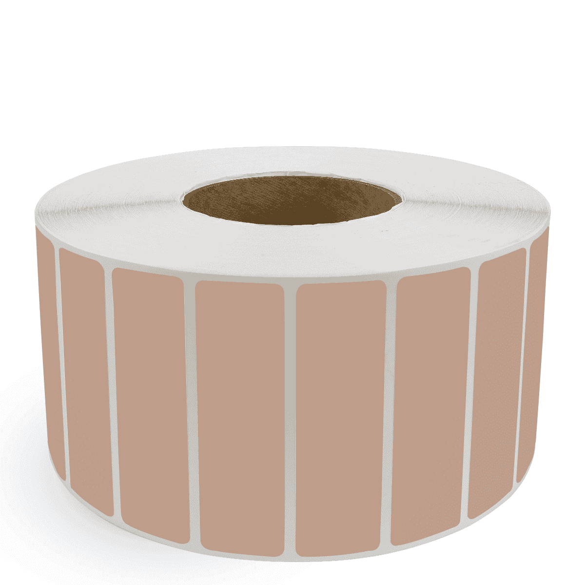 4" x 1" Brown - Direct Thermal Labels - 3" Core