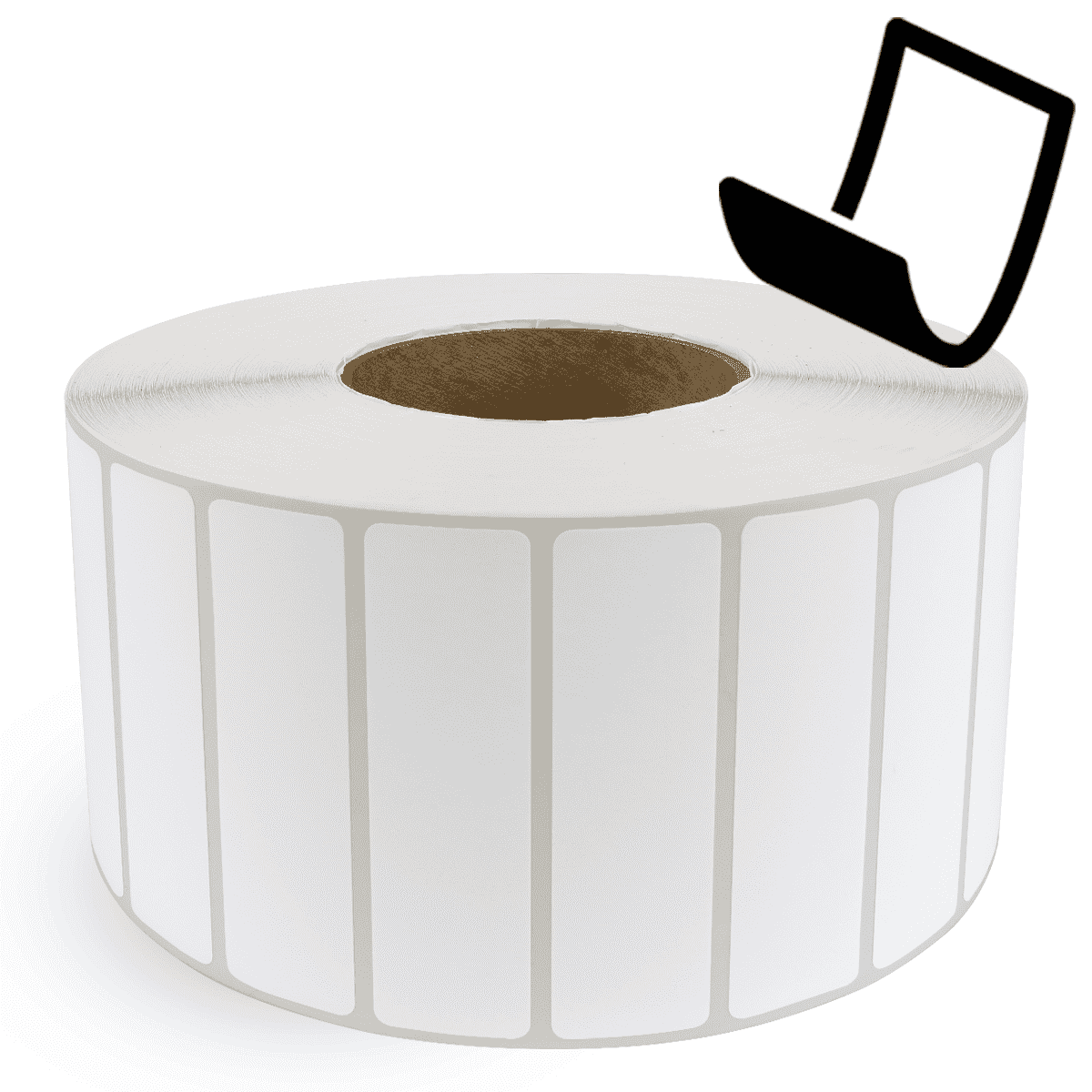 4" x 1" Blockout - Thermal Transfer Labels - 3" Core - Removable Adhesive