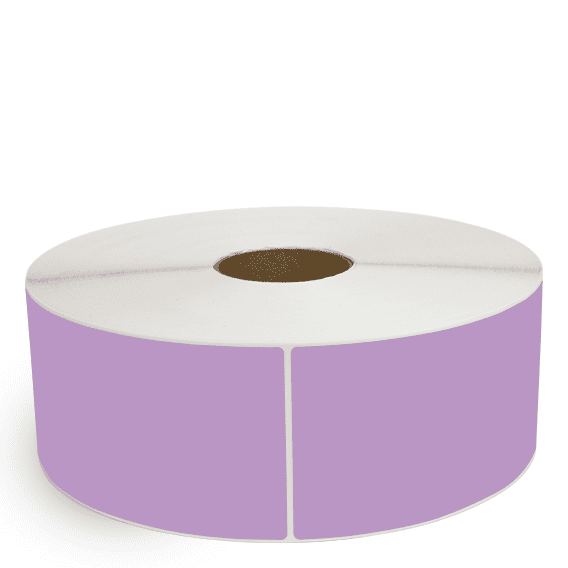 4" x 13" Grape - Direct Thermal Labels - 3" Core / 12" Outer Diameter (No Perf) - Freezer Grade Adhesive
