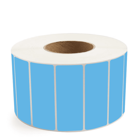 4" x 1.5" Dark Blue - Direct Thermal Labels - 3" Core - Removable Adhesive