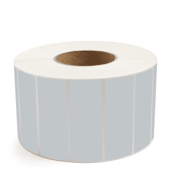 4" x 1.5" Gray - Thermal Transfer Labels - 3" Core - Removable Adhesive