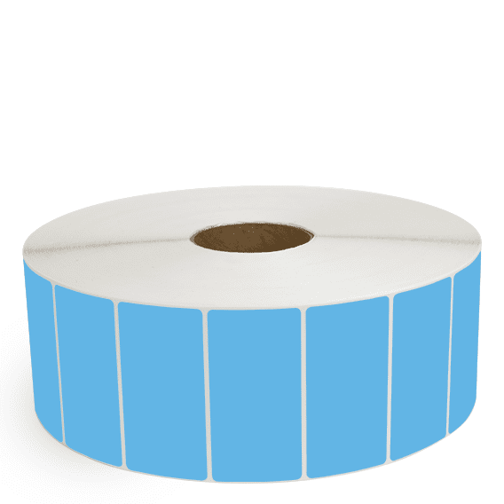 4" x 2" Dark Blue - Direct Thermal Labels - 3" Core / 12" Outer Diameter (No Perf) - Freezer Grade Adhesive
