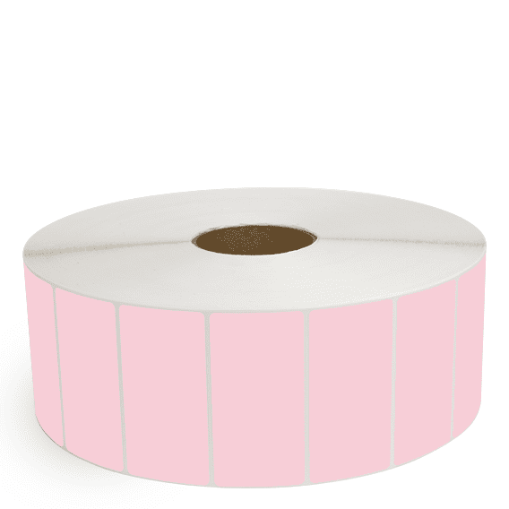 4" x 2" Pink - Direct Thermal Labels - 3" Core / 12" Outer Diameter (No Perf) - Acrylic
