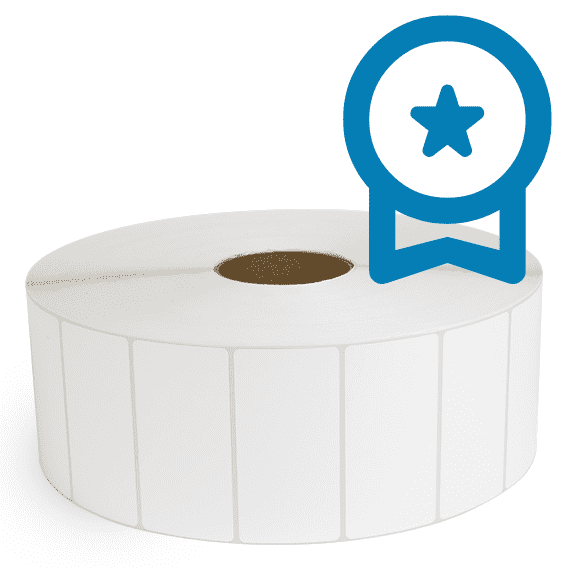 4" x 2" White - Direct Thermal Labels - 3" Core / 12" Outer Diameter (No Perf) - PET Liner