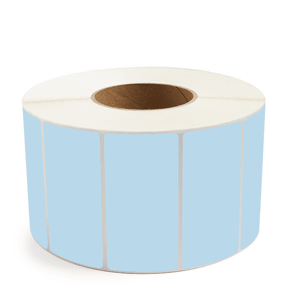 4" x 2" Blue - Thermal Transfer Labels - 3" Core - Freezer Grade Adhesive