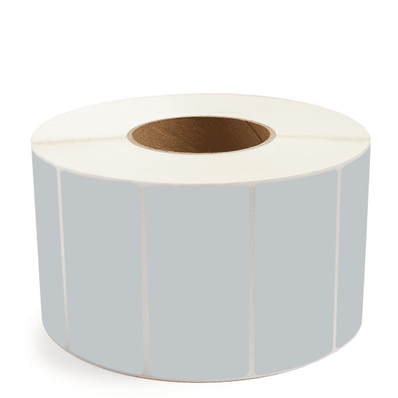 4" x 2" Gray - Direct Thermal Labels - 3" Core (No Perf) - Freezer Grade Adhesive