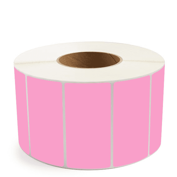 4" x 2" Hot Pink - Direct Thermal Labels - 3" Core