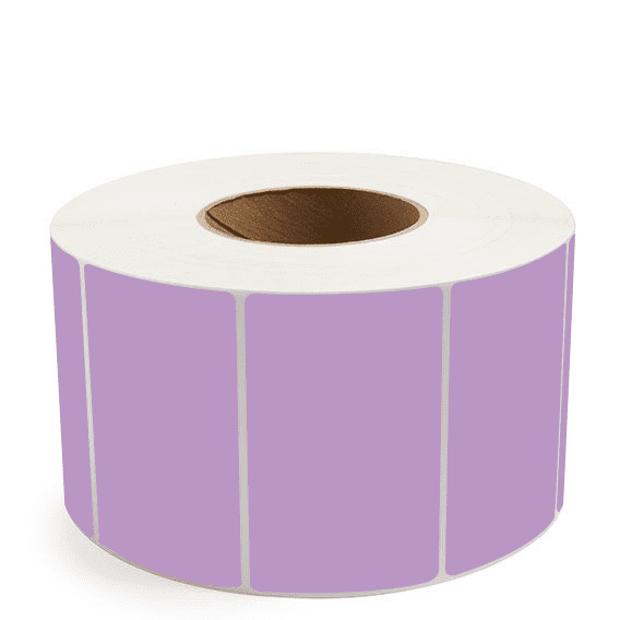 4" x 2.5" Grape - Thermal Transfer Labels - 3" Core - Removable Adhesive