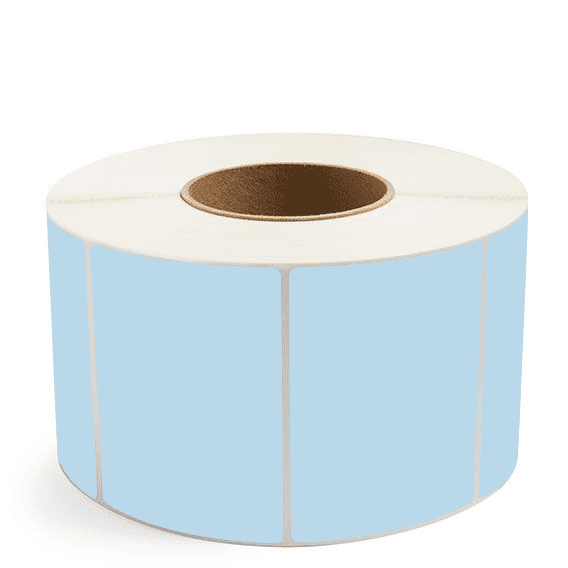 4" x 3" Blue - Thermal Transfer Labels - 3" Core - Freezer Grade Adhesive