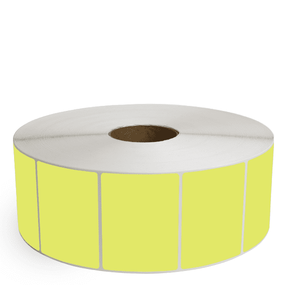 4" x 3" Chartreuse - Direct Thermal Labels - 3" Core / 12" Outer Diameter (No Perf)