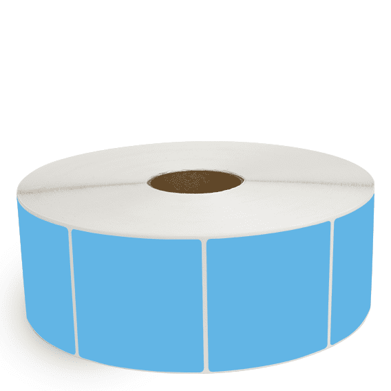 4" x 4" Dark Blue - Direct Thermal Labels - 3" Core / 12" Outer Diameter (No Perf)