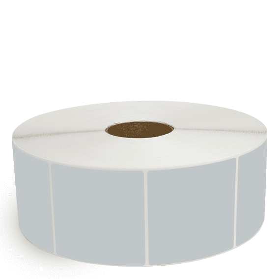 4" x 4" Gray - Thermal Transfer Labels - 3" Core / 12" Outer Diameter (No Perf)