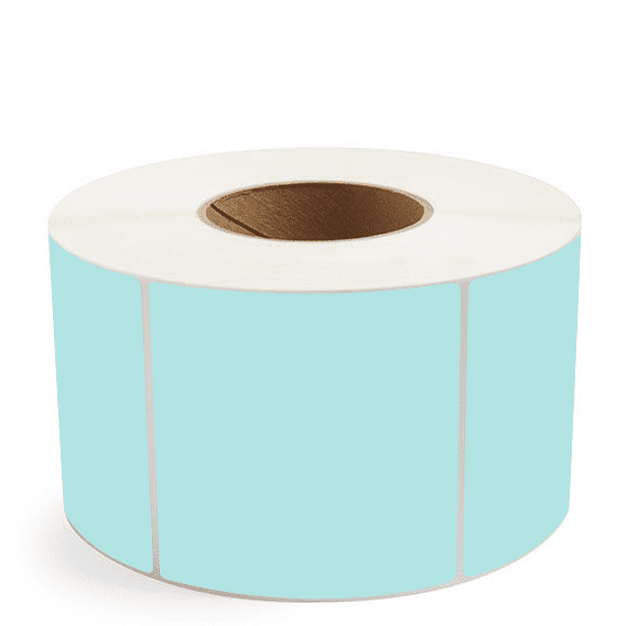 4" x 4" Green - Direct Thermal Labels - 3" Core