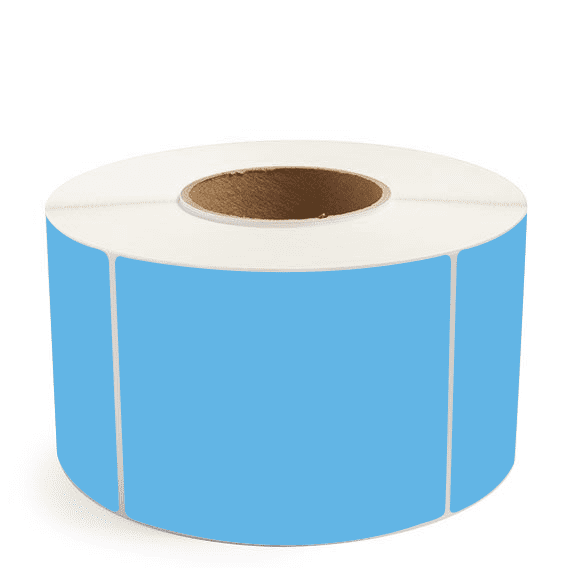 4" x 5" Dark Blue - Direct Thermal Labels - 3" Core - Removable Adhesive