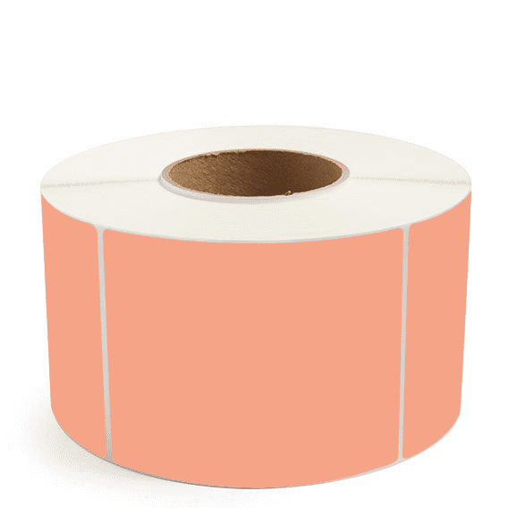 4" x 5" Fluorescent Orange - Thermal Transfer Labels - 3" Core