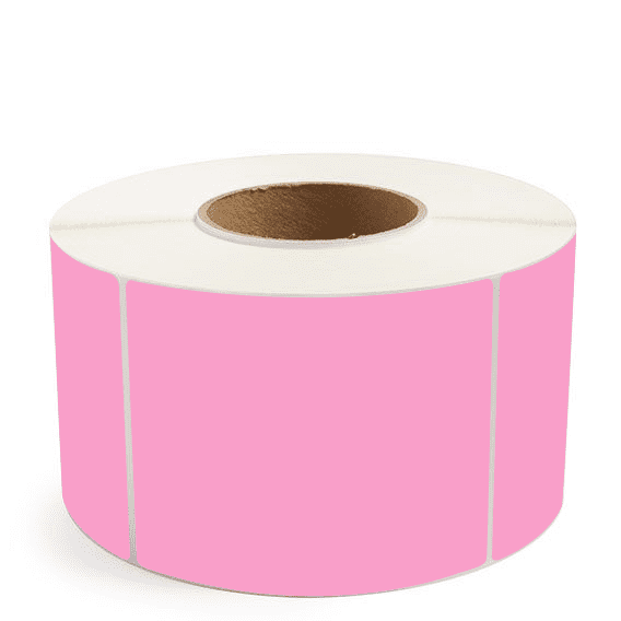 4" x 5" Hot Pink - Thermal Transfer Labels - 3" Core - Acrylic