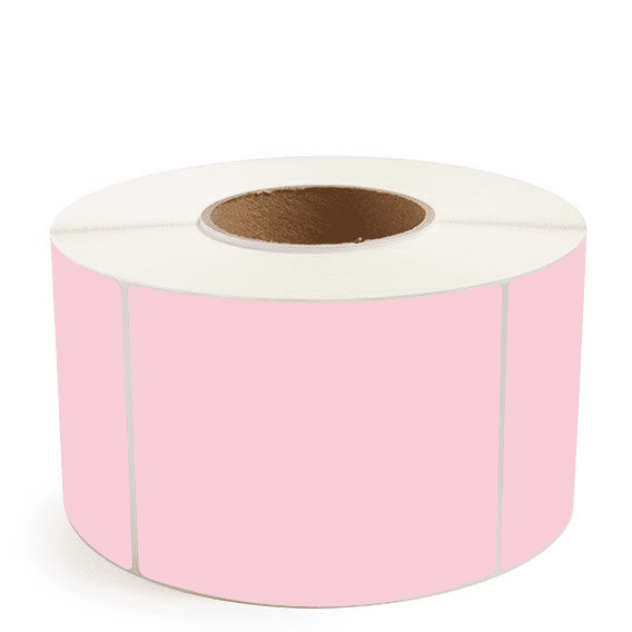 4" x 5" Pink - Thermal Transfer Labels - 3" Core - Removable Adhesive