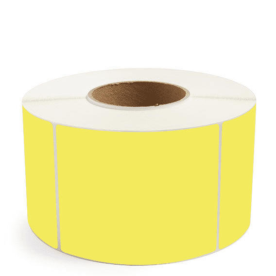 4" x 5" Yellow - Thermal Transfer Labels - 3" Core - Acrylic