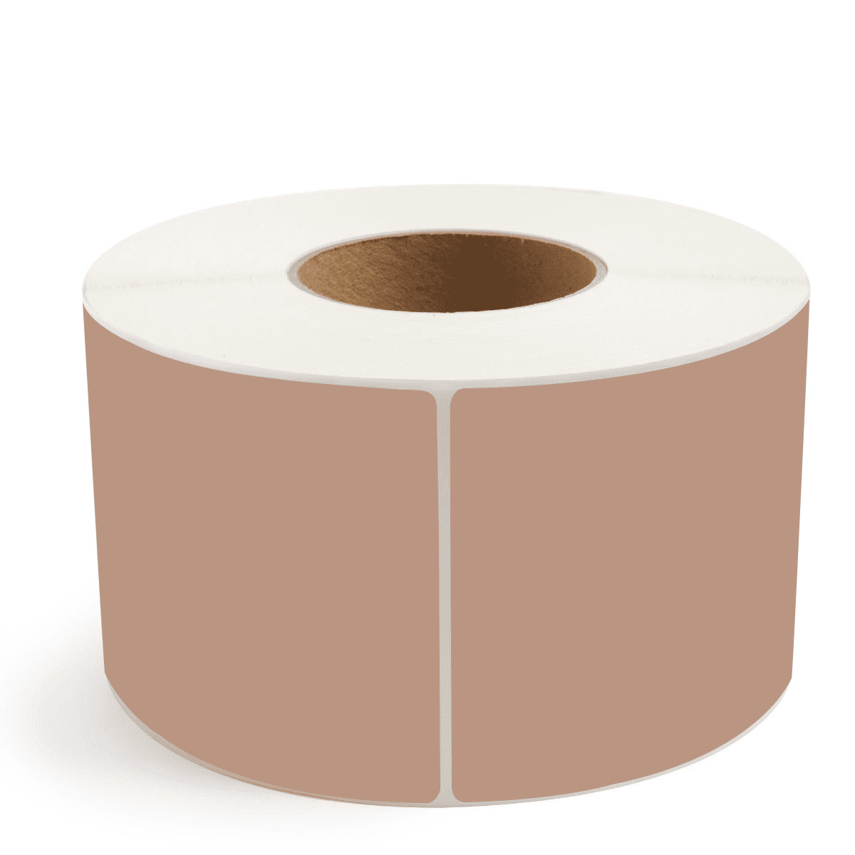 4" x 9" Brown - Direct Thermal Labels - 3" Core - Freezer Grade Adhesive