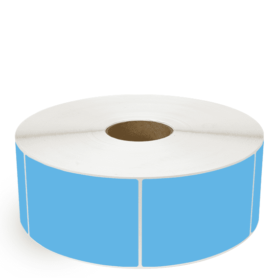 4" x 5" Dark Blue - Direct Thermal Labels - 3" Core / 12" Outer Diameter (No Perf)