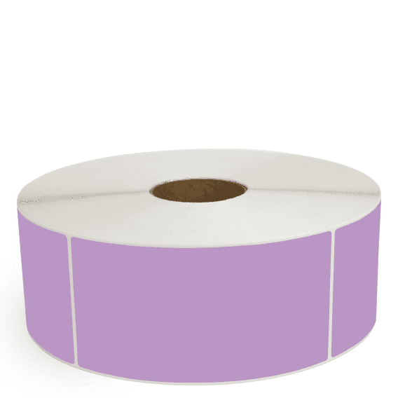 4" x 8" Grape - Thermal Transfer Labels - 3" Core / 12" Outer Diameter (No Perf) - Removable Adhesive