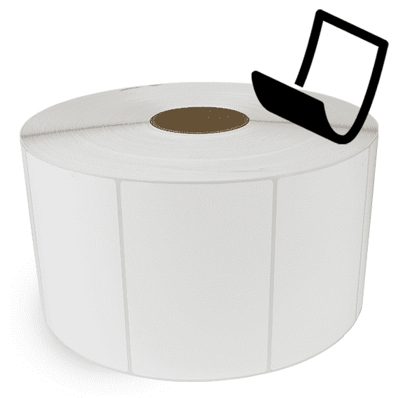 6" x 4" Blockout - Thermal Transfer Labels - 3" Core / 12" Outer Diameter (No Perf) - Freezer Grade Adhesive