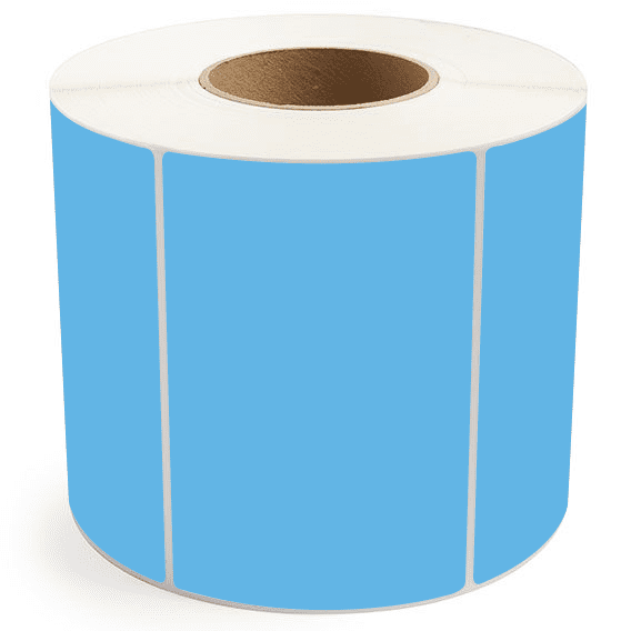 6" x 4" Dark Blue - Direct Thermal Labels - 3" Core - Removable Adhesive