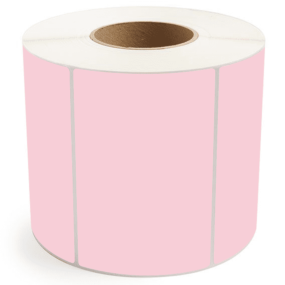 6" x 4" Pink - Thermal Transfer Labels - 3" Core - Acrylic