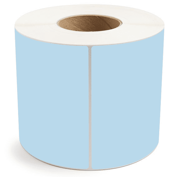 6" x 8" Blue - Direct Thermal Labels - 3" Core - Removable Adhesive