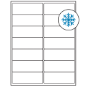 4" x 1.5" White Rectangular Sheet Labels - Freezer Grade Adhesive