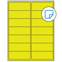 4" x 1.5" Fluorescent Yellow Rectangular Sheet Labels - Removable Adhesive