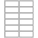 4" x 1.625" White Polyester Rectangular Sheet Labels