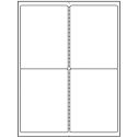 4" x 5" White Matte Litho Rectangular Sheet Labels