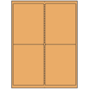 4" x 5" Pastel Orange Rectangular Sheet Labels