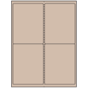 4" x 5" Pastel Tan Rectangular Sheet Labels
