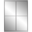 4" x 5" Silver Foil Rectangular Sheet Labels