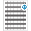 1" x 0.375" White Rectangular Sheet Labels - Freezer Grade Adhesive