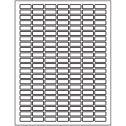 1" x 0.375" White Vinyl Drum Rectangular Sheet Labels