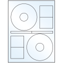 4.64" x 4.64" Crystal Clear Sheet Labels