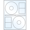 4.64" x 4.64" White Mid Gloss Sheet Labels