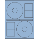 4.64" x 4.64" Pastel Blue Sheet Labels