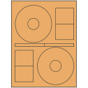 4.64" x 4.64" Pastel Orange Sheet Labels